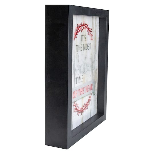 LED Lighted "Its The Most Wonderful Time Of The Year" Christmas Framed Wall Art